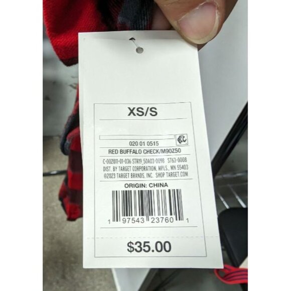 Stars Above Women's Flannel Robe Red Buffalo Check XS/S - Picture 4 of 6